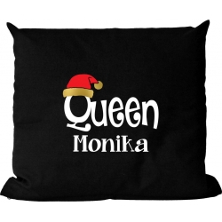 Poduszka bawełniana świąteczna Queen + imię
